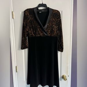 Leopard print collar women’s dress size L